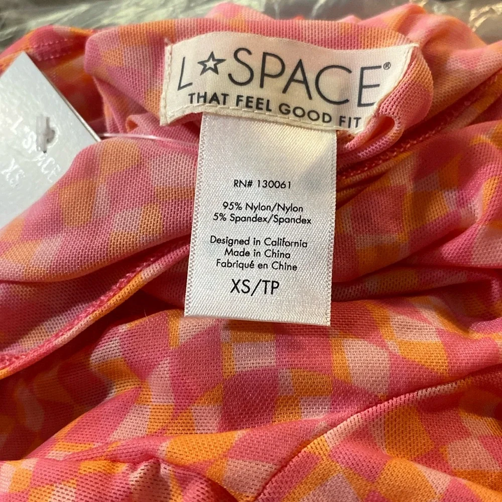 L*space Bandera Cover-Up Top in Heat Wave, Long Bell‎ Sleeve, Tie Knot in Front